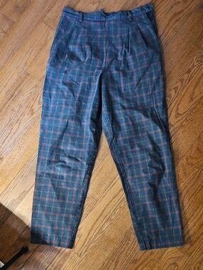 Vintage GAP Navy Blue Plaid Pants